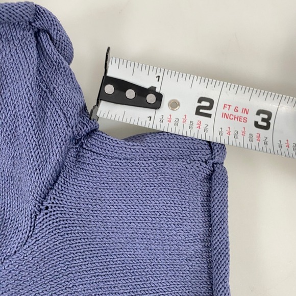 H&M Womens Knit High Waisted Shorts sz‎ L Pigeon Blue NWT 2" Inseam Loungewear - Picture 9 of 10